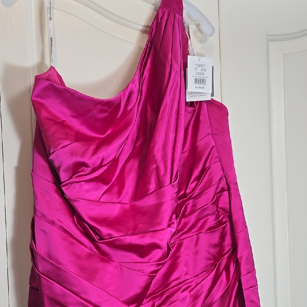 Vibrant Pink One-Shoulder Dress